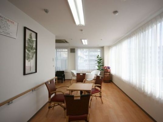 明るい休憩スペース