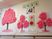  手作り桜の壁飾り  
