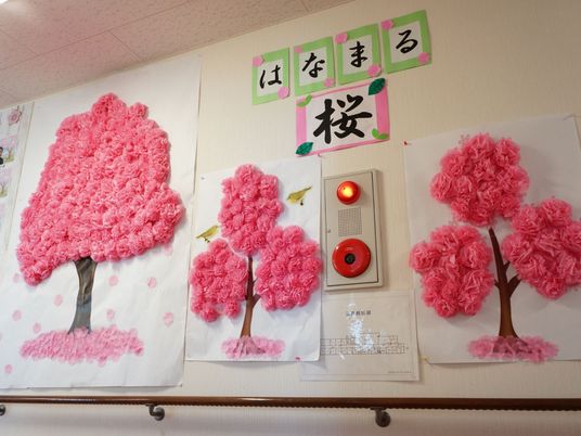  手作り桜の壁飾り  
