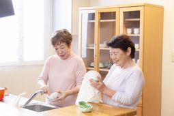 明るい空間のキッチン
