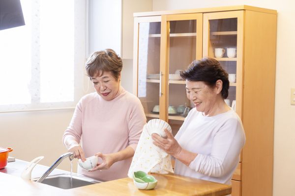 明るい空間のキッチン