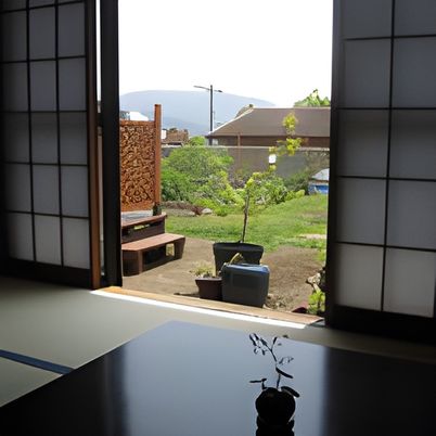 和室からの庭
