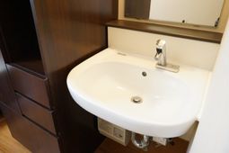 清潔な洗面台の配置