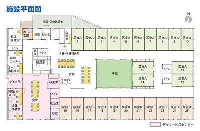 施設の平面図