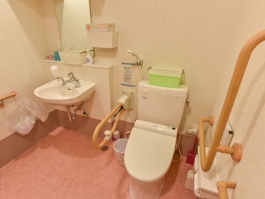 バリアフリー設計のトイレ