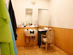 清潔な洗面台と椅子