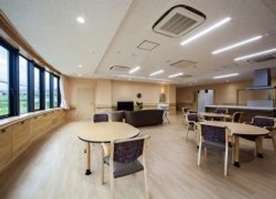 開放的な空間の食堂