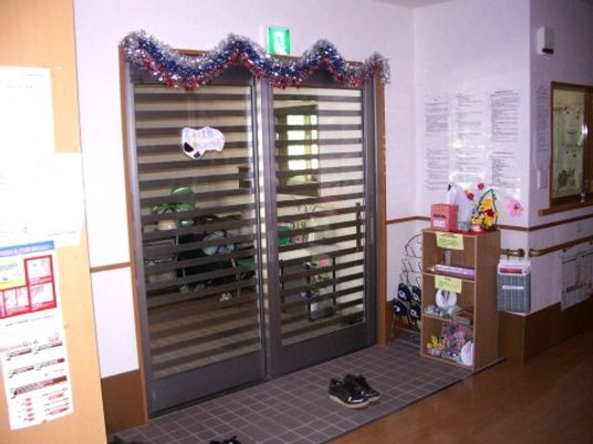 装飾されたエントランス