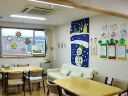 明るく和やかな休憩室