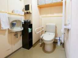 安全な手すり付き洗面トイレ