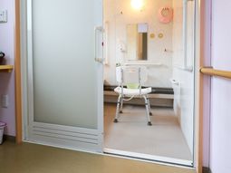 浴室の椅子と手すり