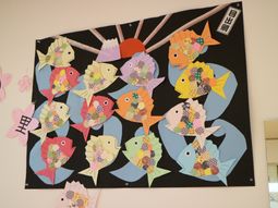 手作りの鯉のぼり飾り