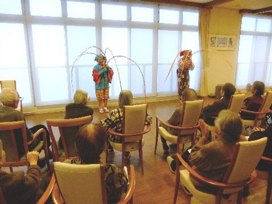 楽しい催し中の居室