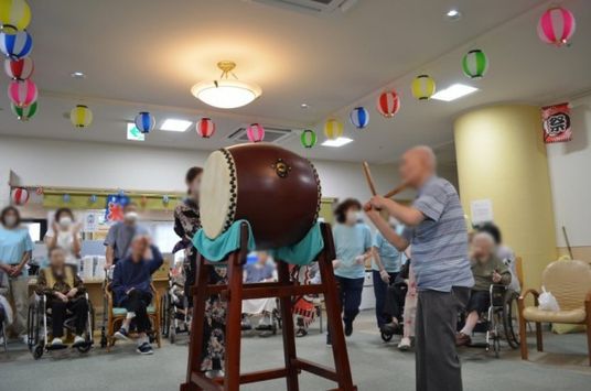 和太鼓イベントのラウンジ