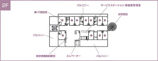 2階の施設配置図