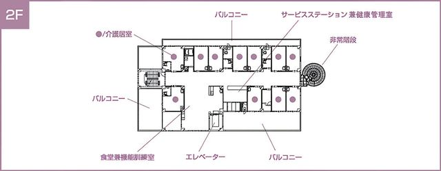2階の施設配置図