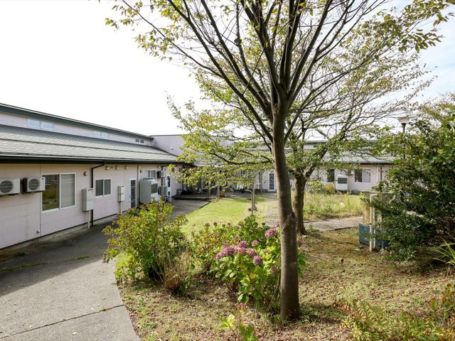 中庭のある建物外観 庭 四季折々の植物が彩る中庭があり、心地良い空間を提供しています。