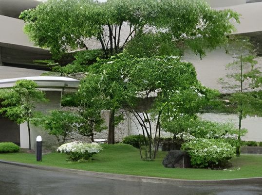 緑豊かな庭