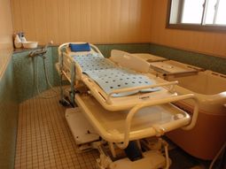 介護用入浴ベッドと浴槽