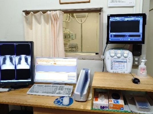 機器が並ぶ機能訓練室  
