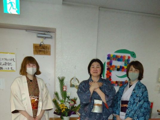 和装スタッフのロビー  