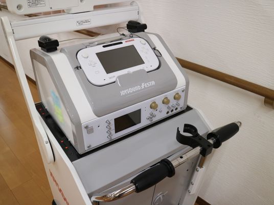 機能訓練用機器のクローズアップ
