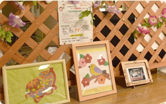 描かれた絵の展示