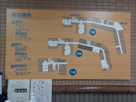 フロア案内の掲示物