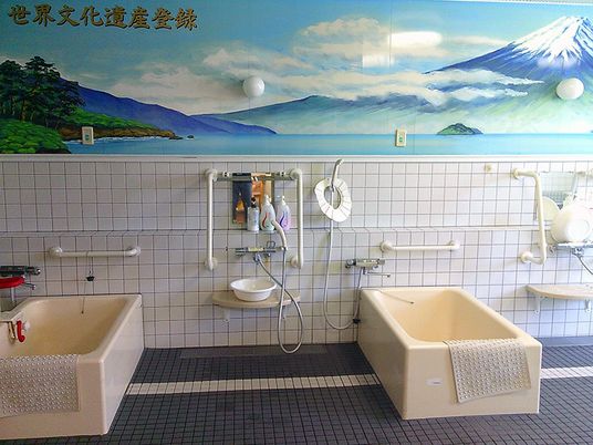 広々とした浴室