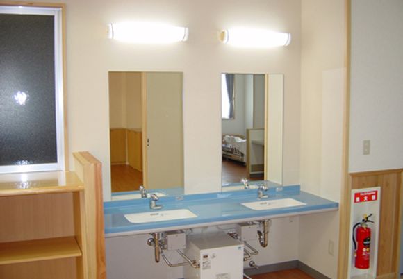 広々とした洗面台