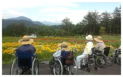 車いすの方々の様子