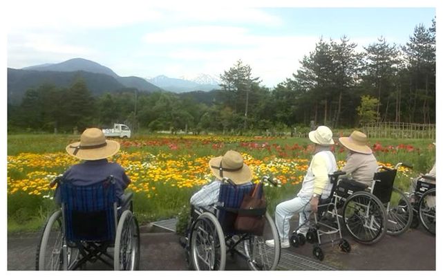 車いすの方々の様子