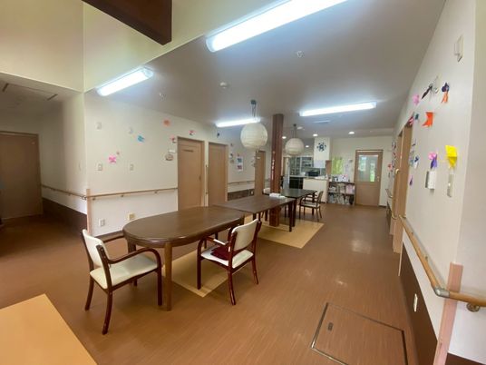 明るい共有スペース