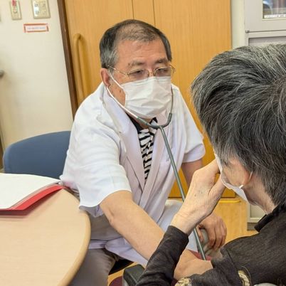 健康チェックの様子診察室  