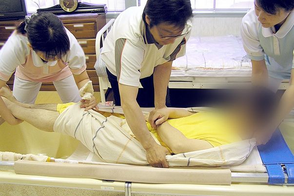 入浴サポート中の様子