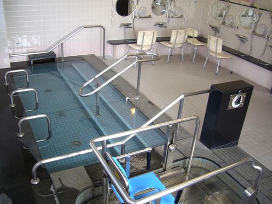 共有バスルームの風景