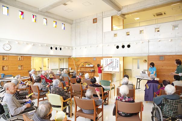 明るい共有スペース