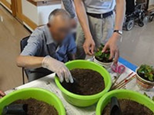 植え替えを行う様子