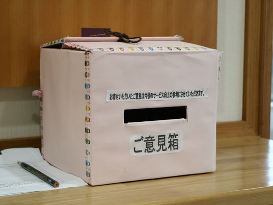 意見箱のクローズアップ