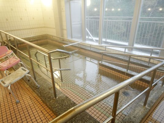 手すり付き浴室の様子