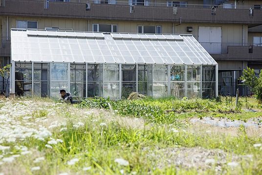 開放感あふれる温室<br>