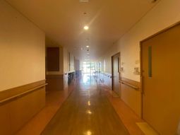 自然光が差し込む廊下