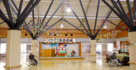 広々とした共有スペース