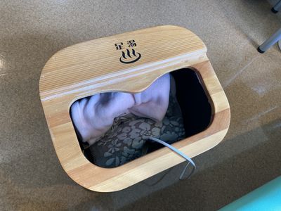 足浴を利用する様子