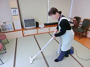 清掃中の和室