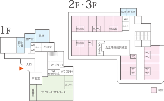 明確なフロア案内図