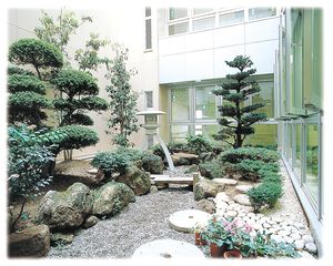 緑豊かな中庭