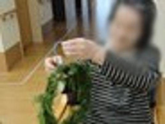 リース作成中の様子