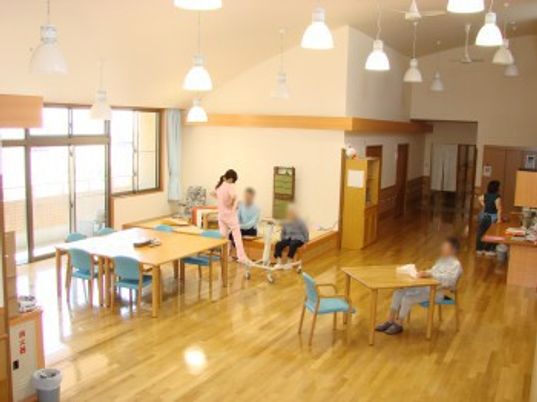 明るい共有スペース  