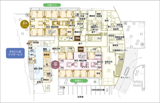 広々とした施設全体図